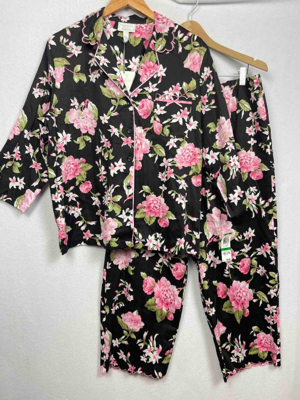 Charter Club Collection NWT Floral 100% Cotton Pajama Set Womens Size L